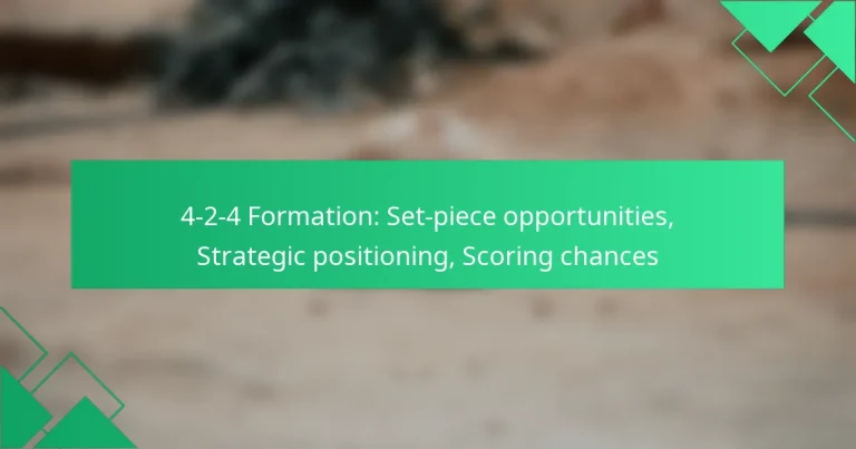 4-2-4 Formation: Set-piece opportunities, Strategic positioning, Scoring chances