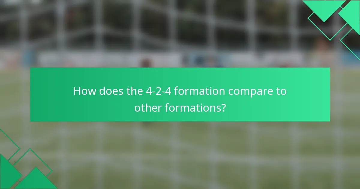 How does the 4-2-4 formation compare to other formations?