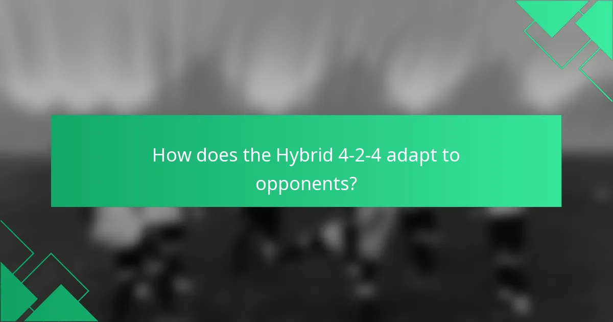 How does the Hybrid 4-2-4 adapt to opponents?